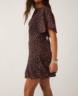 Style 1-1907307703-3855 Free People Black Size 0 Sleeves Flare Print Cocktail Dress on Queenly