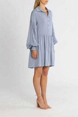 Style 1-1947903688-3236 girl and the sun Blue Size 4 Tall Height Mini Sleeves Cocktail Dress on Queenly