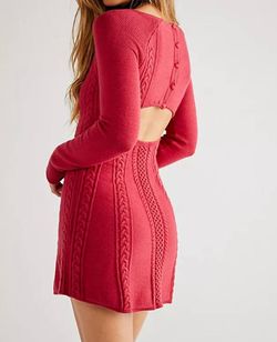 Style 1-2039129050-2901 Free People Red Size 8 Polyester Sorority Rush Tall Height Sleeves Cocktail Dress on Queenly