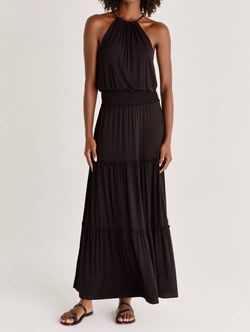 Style 1-2229454165-2793 Z Supply Black Size 12 Floor Length Jersey Tall Height Straight Dress on Queenly
