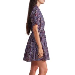Style 1-2318588917-2696 APIECE APART Purple Size 12 Floral Mini Cocktail Dress on Queenly