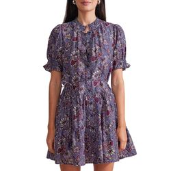 Style 1-2318588917-2901 APIECE APART Purple Size 8 Silk Mini Tall Height Cocktail Dress on Queenly