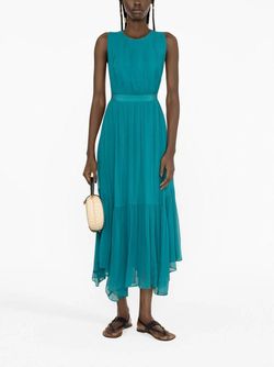 Style 1-2404947260-1498 Ulla Johnson Blue Size 4 Fitted Tall Height Polyester Cocktail Dress on Queenly