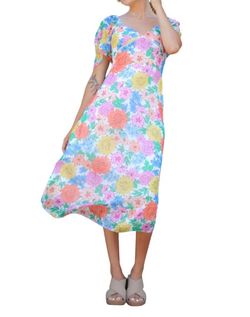 Style 1-2627367077-3011 adelyn rae Blue Size 8 Floral Mini Cocktail Dress on Queenly