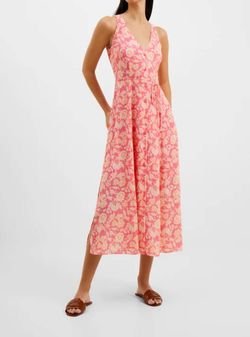 Style 1-2672218523-1498 FRENCH CONNECTION Pink Size 4 Floral V Neck Tall Height Cocktail Dress on Queenly