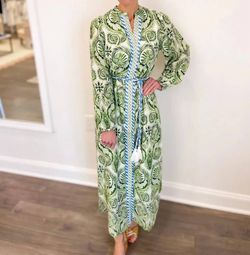 Style 1-2677094322-2901 Anna Cate Green Size 8 Long Sleeve Straight Dress on Queenly