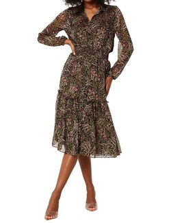 Style 1-2732662520-3236 Misa Los Angeles Black Size 4 Floral Long Sleeve Cocktail Dress on Queenly