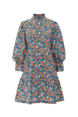 Style 1-3024718845-3011 EMILY LOVELOCK Blue Size 8 Mini Floral Cocktail Dress on Queenly
