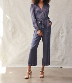 Style 1-3094002821-2696 Bella Dahl Gray Size 12 Pockets Sleeves Free Shipping Tall Height Jumpsuit Dress on Queenly
