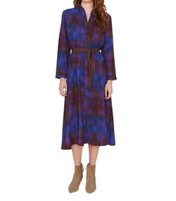 Style 1-3126035129-3471 XIRENA Blue Size 4 Belt Suede Print Tall Height Cocktail Dress on Queenly