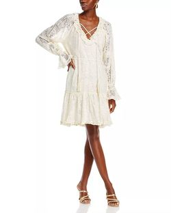 Style 1-3375209742-3236 KOBI HALPERIN White Size 4 Ruffles Long Sleeve Cocktail Dress on Queenly