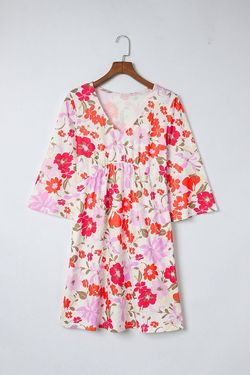 Style 1-3398768713-3236 dear lover Orange Size 4 Floral High Neck Cocktail Dress on Queenly