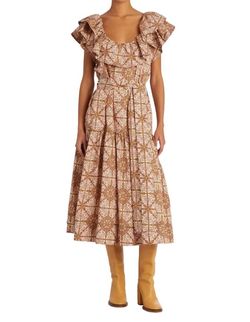 Style 1-3402103073-3011 Marie Oliver Brown Size 8 Sleeves Belt Cocktail Dress on Queenly