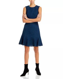 Style 1-3522492549-238 KOBI HALPERIN Blue Size 12 Jersey Plus Size Free Shipping Navy Cocktail Dress on Queenly