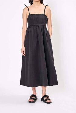 Style 1-3544192473-1498 Ulla Johnson Black Size 4 Pockets Tall Height Polyester Cocktail Dress on Queenly