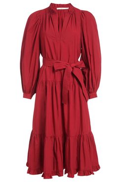 Style 1-3795235389-3011 Marie Oliver Red Size 8 Belt High Neck Cocktail Dress on Queenly