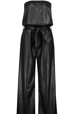 Style 1-3803231492-2901 bishop + young Black Size 8 Polyester Jewelled Strapless Jumpsuit Dress on Queenly