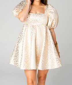 Style 1-3811849098-3011 BUDDYLOVE Gold Size 8 Print Sleeves Free Shipping Cocktail Dress on Queenly
