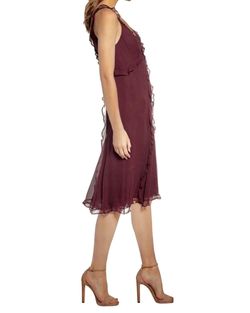 Style 1-3924476805-1498 Bailey 44 Red Size 4 V Neck Tall Height Polyester Cocktail Dress on Queenly