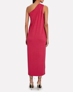 Style 1-3970586373-3236 NILI LOTAN Pink Size 4 Free Shipping Tall Height One Shoulder Straight Dress on Queenly