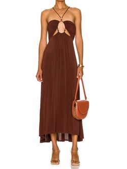Style 1-4131396389-3855 A.L.C. Brown Size 0 Free Shipping Tall Height Cocktail Dress on Queenly