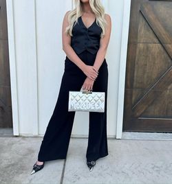 Style 1-4187216137-3855 Amanda Uprichard Black Size 0 Tall Height Jewelled Jumpsuit Dress on Queenly