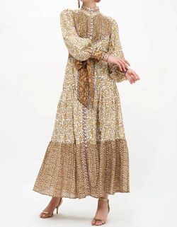 Style 1-4188567386-3011 Oliphant Nude Size 8 Military Silk Belt Floor Length Straight Dress on Queenly