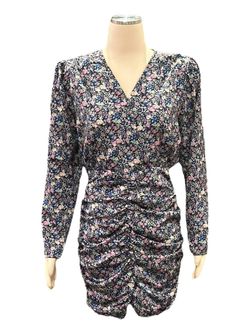 Style 1-577841973-2901 ICHI Purple Size 8 Floral Tall Height Cocktail Dress on Queenly