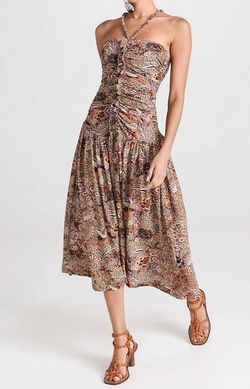 Style 1-699428665-1498 Ulla Johnson Nude Size 4 Print Cocktail Dress on Queenly