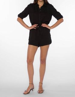 Style 1-724821998-3236 Velvet Heart Black Size 4 Pockets Jumpsuit Dress on Queenly