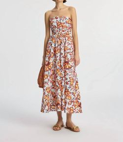 Style 1-752989752-98 A.L.C. Orange Size 10 Fitted Print Tall Height Cocktail Dress on Queenly