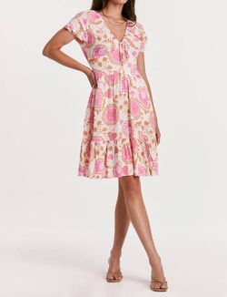 Style 1-783003197-2901 Another Love Pink Size 8 V Neck Summer Pockets Tall Height Cocktail Dress on Queenly