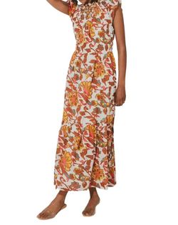 Style 1-913869739-3471 Cleobella Orange Size 4 Floor Length Straight Dress on Queenly