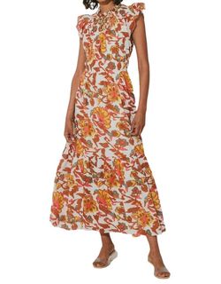 Style 1-913869739-3471 Cleobella Orange Size 4 Black Tie Floor Length Straight Dress on Queenly
