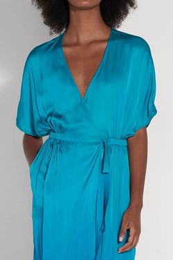 Style 1-1115124448-649 Raquel Allegra Blue Size 2 50 Off Side Slit Straight Dress on Queenly