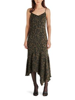 Style 1-1125782437-2696 STEVE MADDEN Green Size 12 Polyester Military Straight Dress on Queenly