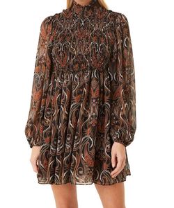 Style 1-1137717975-2901 Misa Los Angeles Brown Size 8 Tall Height Keyhole Sheer Polyester Cocktail Dress on Queenly