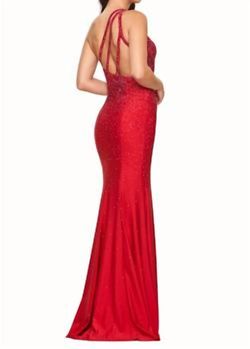 Style 1-1159441649-1901 FAVIANA Red Size 6 Black Tie Free Shipping Side slit Dress on Queenly