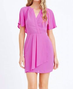 Style 1-1270939236-2696 adelyn rae Pink Size 12 Tall Height Plus Size Summer Jersey Cocktail Dress on Queenly