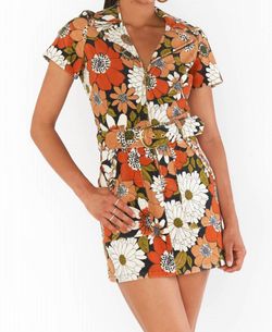Style 1-1294995505-3855 Show Me Your Mumu Brown Size 0 Floral Mini Belt Cocktail Dress on Queenly