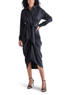 Style 1-1310639181-472 STEVE MADDEN Black Size 16 Sleeves Polyester Mini Free Shipping Cocktail Dress on Queenly