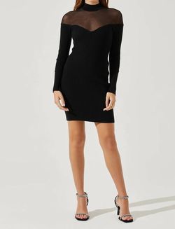 Style 1-1498060229-3011 ASTR Black Size 8 Sheer Polyester Cocktail Dress on Queenly
