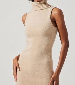 Style 1-1542541209-3011 ASTR Nude Size 8 Tall Height High Neck Cocktail Dress on Queenly