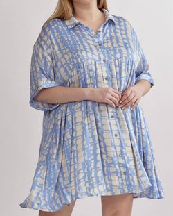 Style 1-1557590630-3775 entro Blue Size 16 Plus Size Summer Pockets Casual Tall Height Cocktail Dress on Queenly