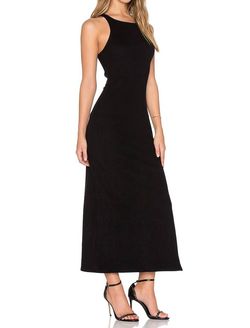 Style 1-1563028125-649 JAMES PERSE Black Size 2 Side Slit Tall Height Cocktail Dress on Queenly