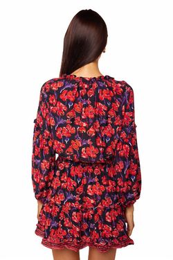 Style 1-1581572238-2696 natalie martin Red Size 12 Floral Mini Sleeves Print Cocktail Dress on Queenly