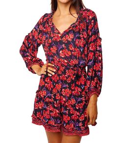 Style 1-1581572238-2696 natalie martin Red Size 12 Floral Mini Sleeves Print Cocktail Dress on Queenly