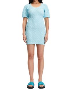 Style 1-1609063501-2695 SAMSOE Blue Size 12 Turquoise Plus Size Sleeves Cocktail Dress on Queenly