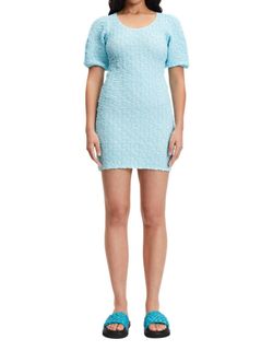 Style 1-1609063501-2899 SAMSOE Blue Size 8 Mini Turquoise Cocktail Dress on Queenly