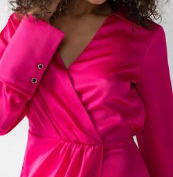 Style 1-1805379473-1498 Sanctuary Pink Size 4 Polyester Long Sleeve Satin Cocktail Dress on Queenly